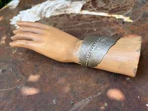 Feather bangle bracelet