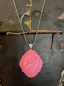 Pink Cameo necklace