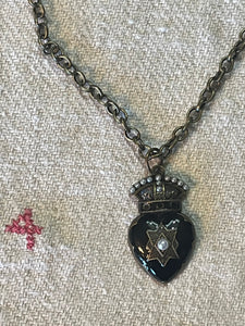 Crowned heart necklace