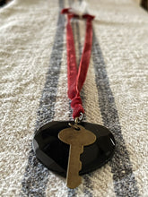 Load image into Gallery viewer, Marble heart and key necklace
