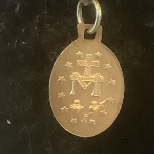 French medal vintage necklace