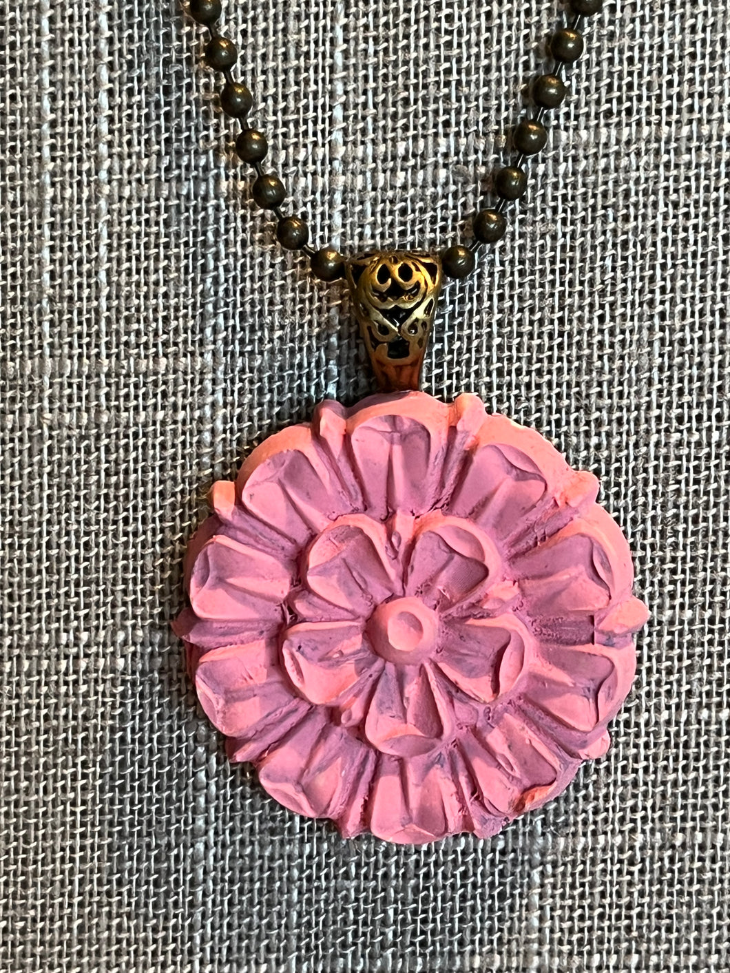 Pink Medallion Necklace